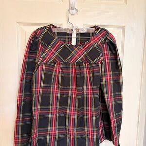 J Crew Plaid Long Sleeve Top size Smalll